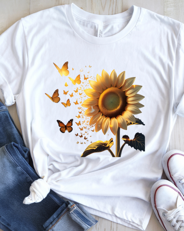 Sunflower and Butterfly Shirt