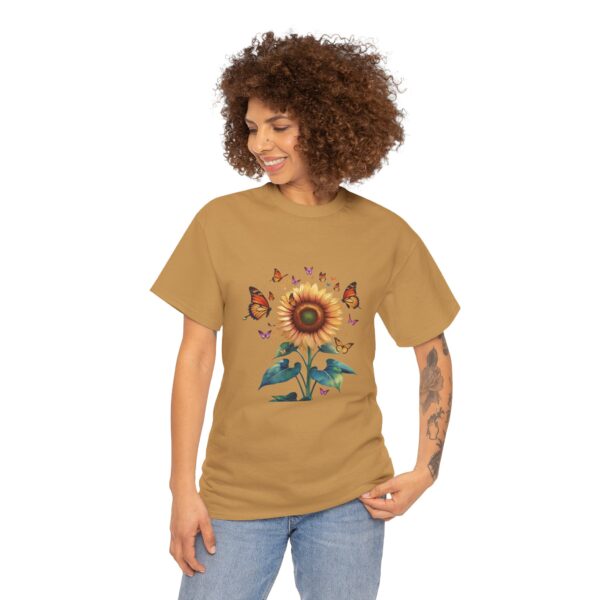 Vibrant Sunflower and Butterfly Tee - Image 23