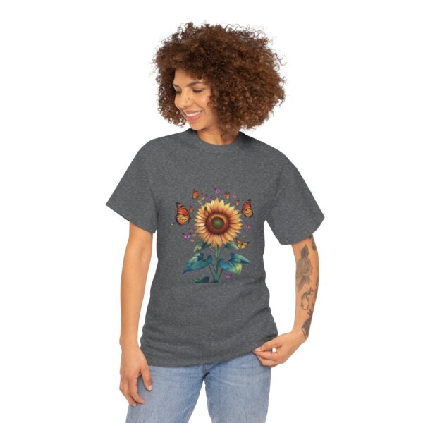 Vibrant Sunflower and Butterfly Tee - Image 11