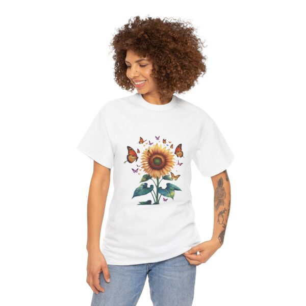 Vibrant Sunflower and Butterfly Tee - Image 18