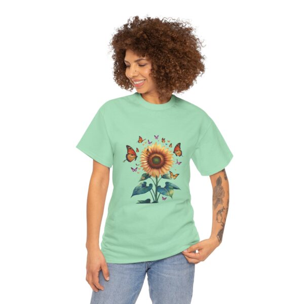 Vibrant Sunflower and Butterfly Tee - Image 27