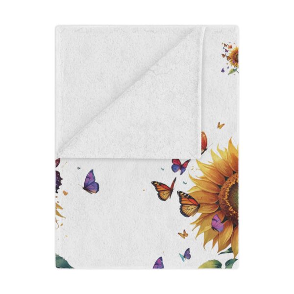 Vibrant Sunflower Blanket – Plush Minky Throw with Butterflies – Cozy Nature-Inspired Gift for Her - Image 4