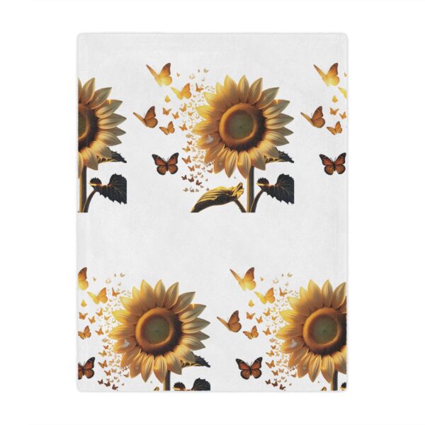 Sunflower Minky Blanket | Cozy Throw for Home Decor, Nursery, Gifts, Summer Vibes, Floral Decorative - Image 2