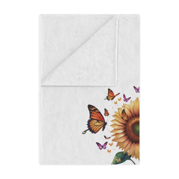 Sunflower Minky Blanket - Sunflower and Butterfly Minky Blanket – Soft Cozy Throw for Nature Lovers – Floral Gift for Mom or Gardener - Image 12