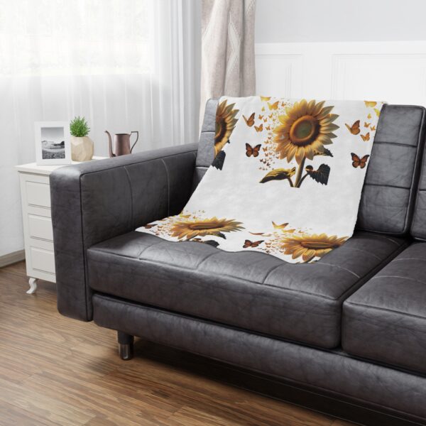 Sunflower Minky Blanket | Cozy Throw for Home Decor, Nursery, Gifts, Summer Vibes, Floral Decorative - Image 5