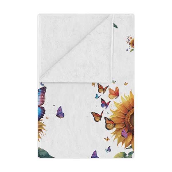 Vibrant Sunflower Blanket – Plush Minky Throw with Butterflies – Cozy Nature-Inspired Gift for Her - Image 12