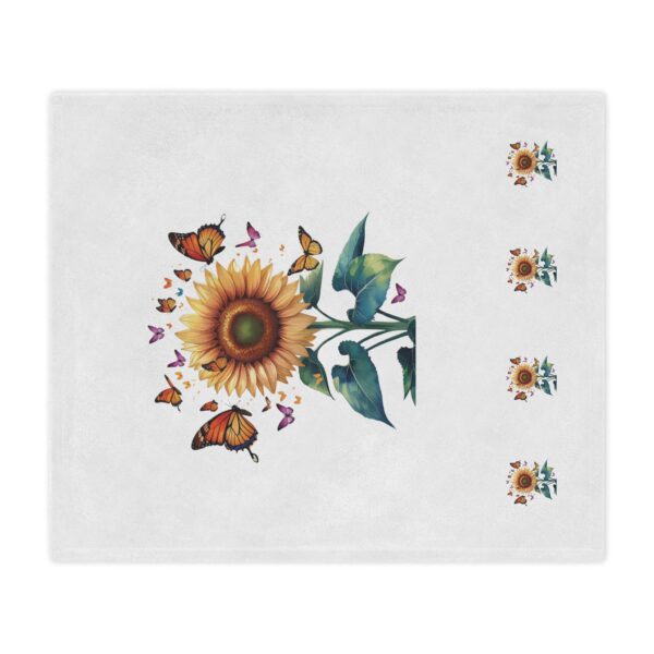 Sunflower Minky Blanket - Sunflower and Butterfly Minky Blanket – Soft Cozy Throw for Nature Lovers – Floral Gift for Mom or Gardener - Image 7