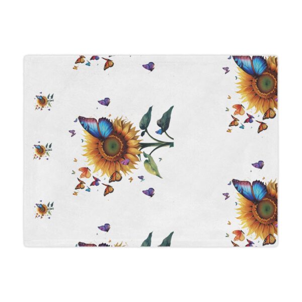 Vibrant Sunflower Blanket – Plush Minky Throw with Butterflies – Cozy Nature-Inspired Gift for Her - Image 3