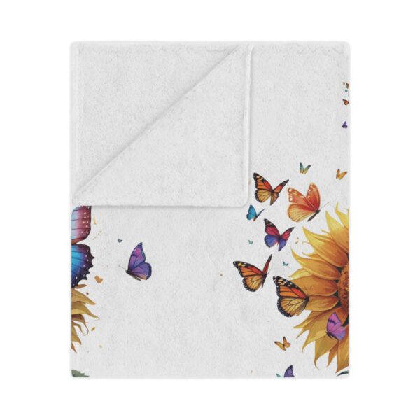 Vibrant Sunflower Blanket – Plush Minky Throw with Butterflies – Cozy Nature-Inspired Gift for Her - Image 8